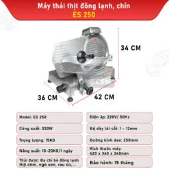 Máy Thái Thịt Chín Thịt Đông Lạnh ES-250 - Ảnh 3