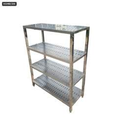 Alternative view of Giá Phẳng Đột Lỗ 4 Tầng Homecen – Inox 304 Chịu Tải Cao