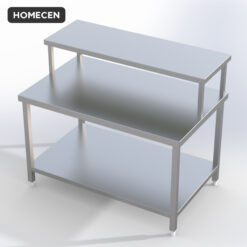Alternative view of Bàn Salamander Inox Homecen – 1300x800x1100mm 2 Giá Phẳng