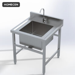 Alternative view of Bàn Chậu Đơn Inox Homecen – 750x750 Hố 500x500mm