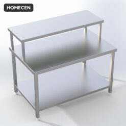 Bàn Salamander Inox Homecen – 1300x800x1100mm 2 Giá Phẳng - Ảnh 3