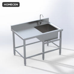 Bàn Chậu Đơn Có Bàn Sơ Chế Inox Homecen – 1200x750x800mm - Ảnh 3