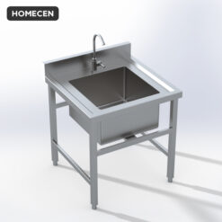 Bàn Chậu Đơn Inox Homecen – 750x750 Hố 500x500mm - Ảnh 3