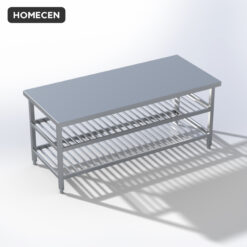 Bàn Phẳng 2 Giá Nan Dưới Inox Homecen – 1500x800x800mm - Ảnh 3