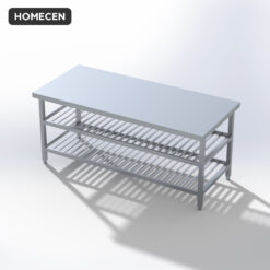 Alternative view of Bàn Phẳng 2 Giá Nan Dưới Inox Homecen – 1500x800x800mm
